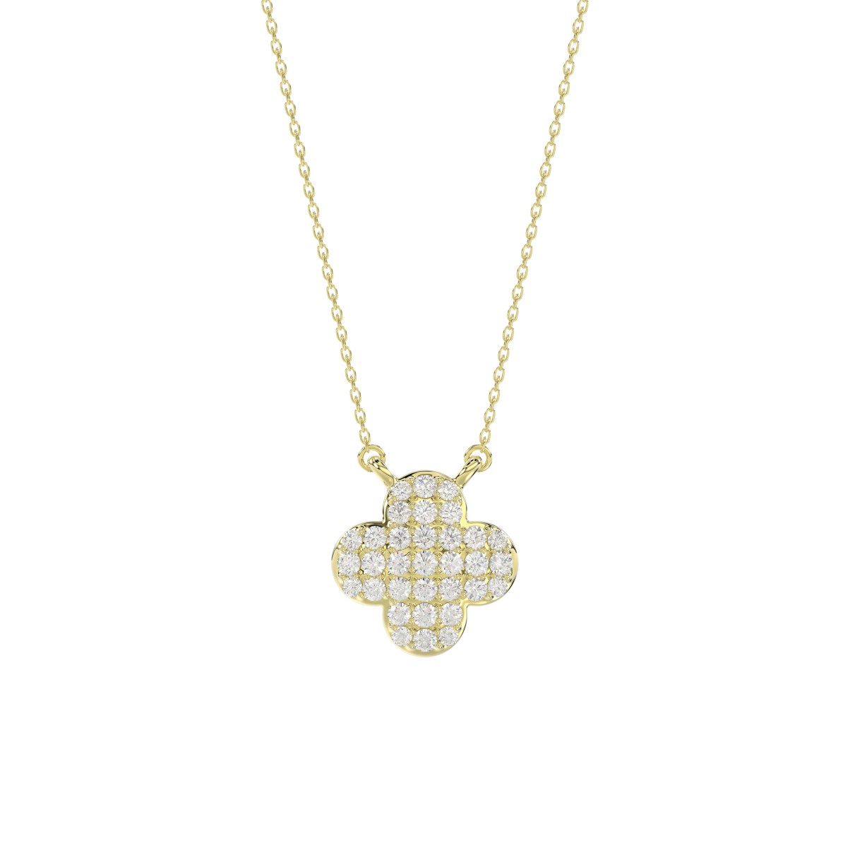 10K YELLOW GOLD 1/6CT ROUND/PINK SAPPHIRE DIAMOND LADIES NECKLACE 