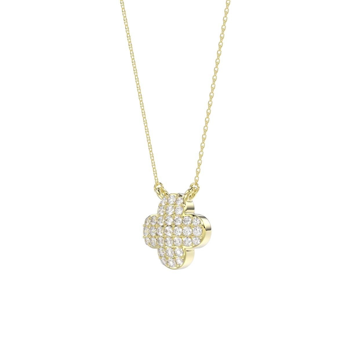 10K YELLOW GOLD 1/6CT ROUND/PINK SAPPHIRE DIAMOND LADIES NECKLACE 