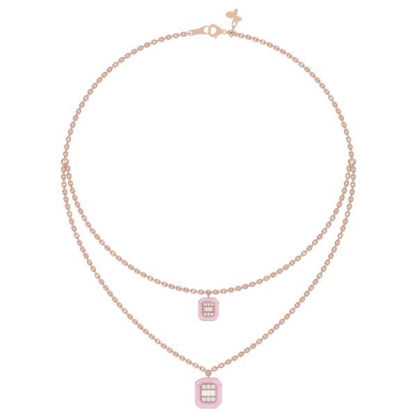 18K ROSE GOLD 1/4CT ROUND/BAGUETTE DIAMOND LADIES ...