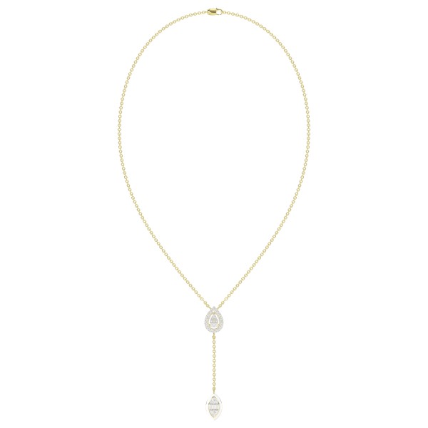 18K YELLOW GOLD 1/4CT ROUND/BAGUETTE DIAMOND LADIE...