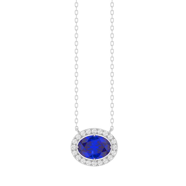 14K WHITE GOLD 1 1/6CT ROUND/OVAL DIAMOND LADIES N...
