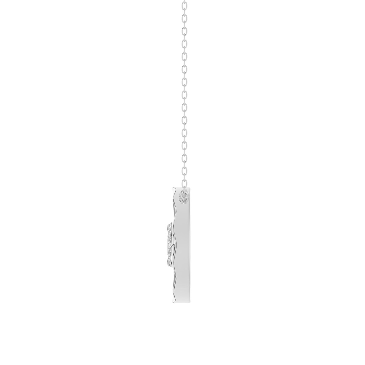 18K WHITE GOLD 1/10CT ROUND DIAMOND LADIES NECKLACE 18K WHITE GOLD 1/10CT ROUND DIAMOND LADIES NECKLACE