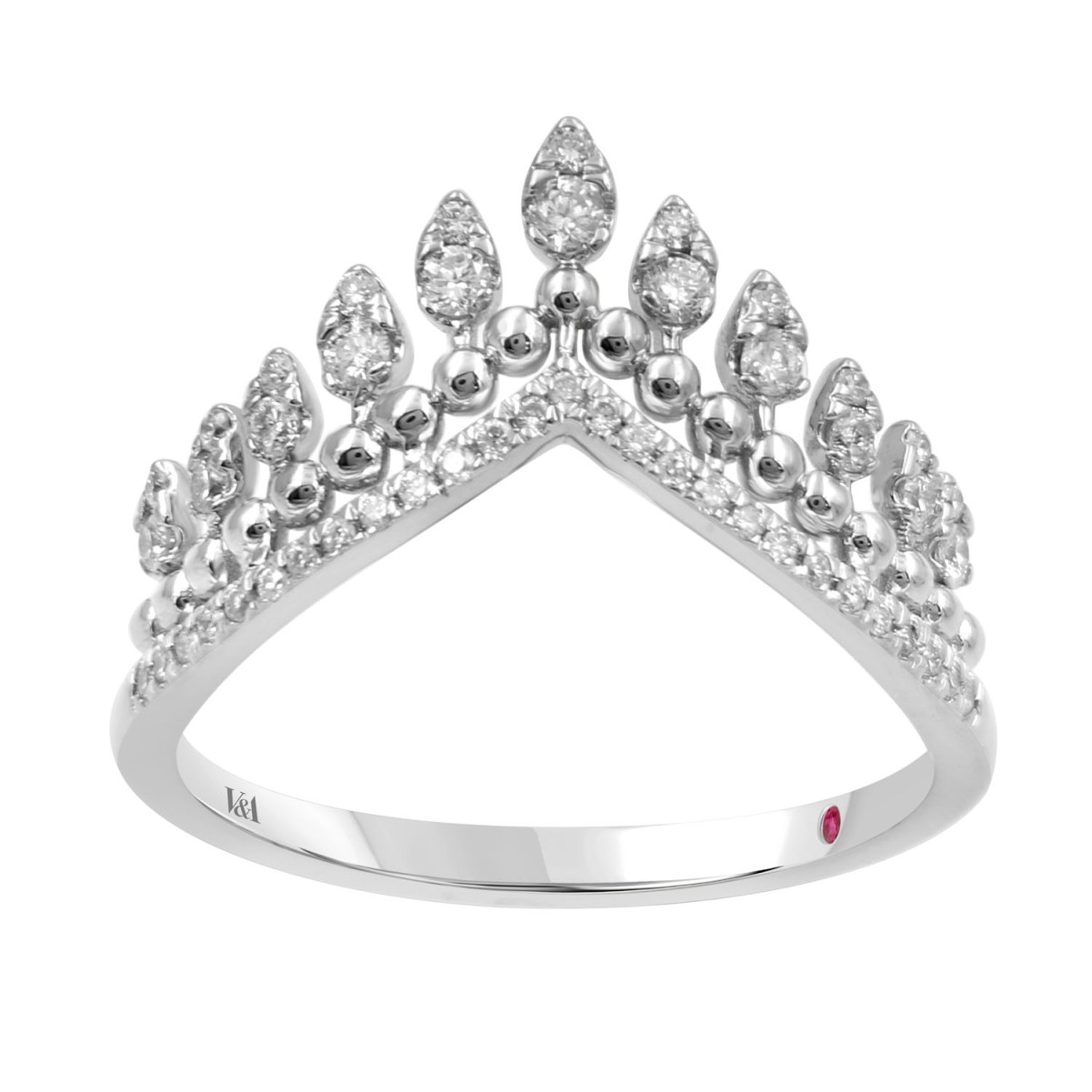 18K WHITE GOLD 1/3CT ROUND DIAMOND LADIES RING 