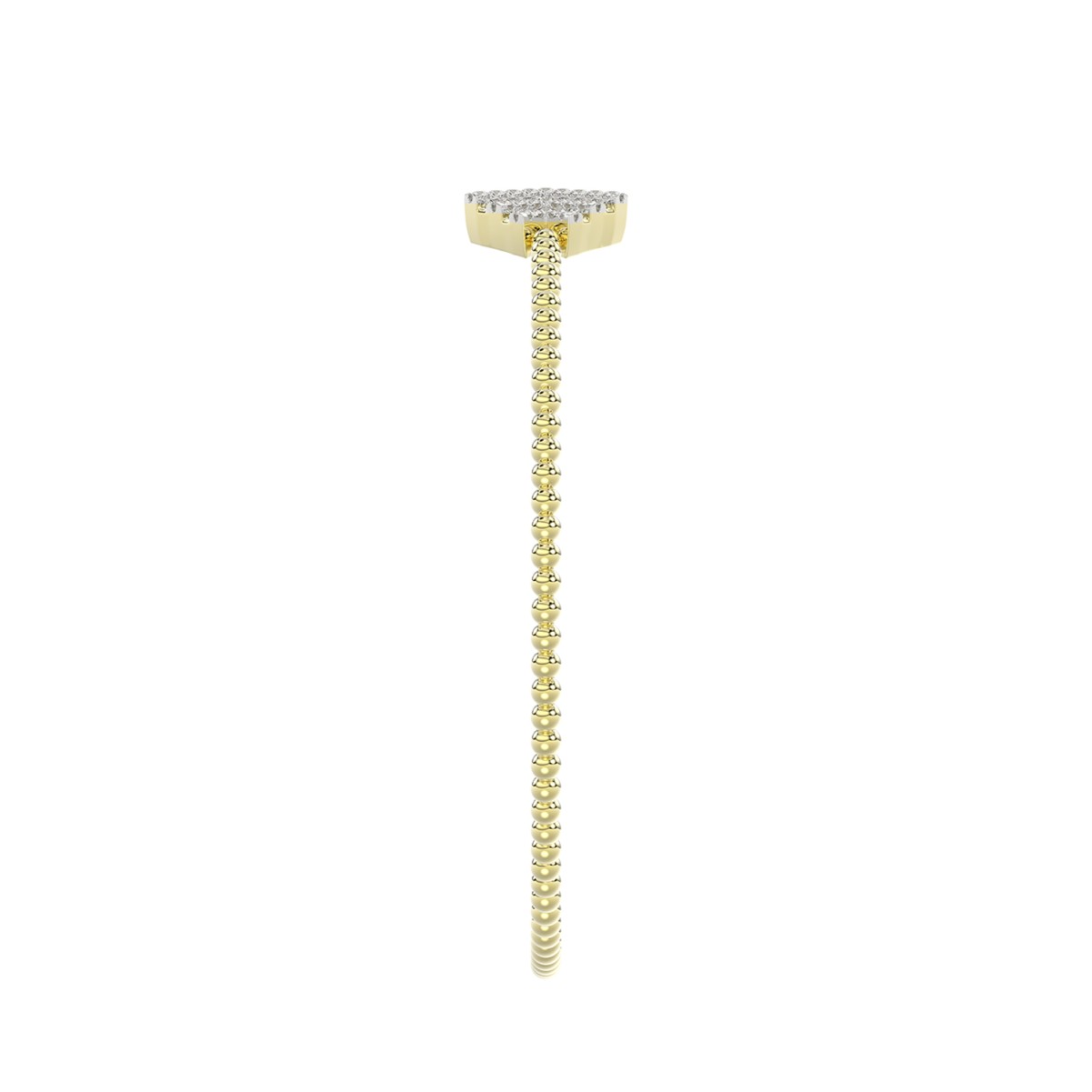 18K YELLOW GOLD 1/4CT ROUND DIAMOND LADIES BANGLE 