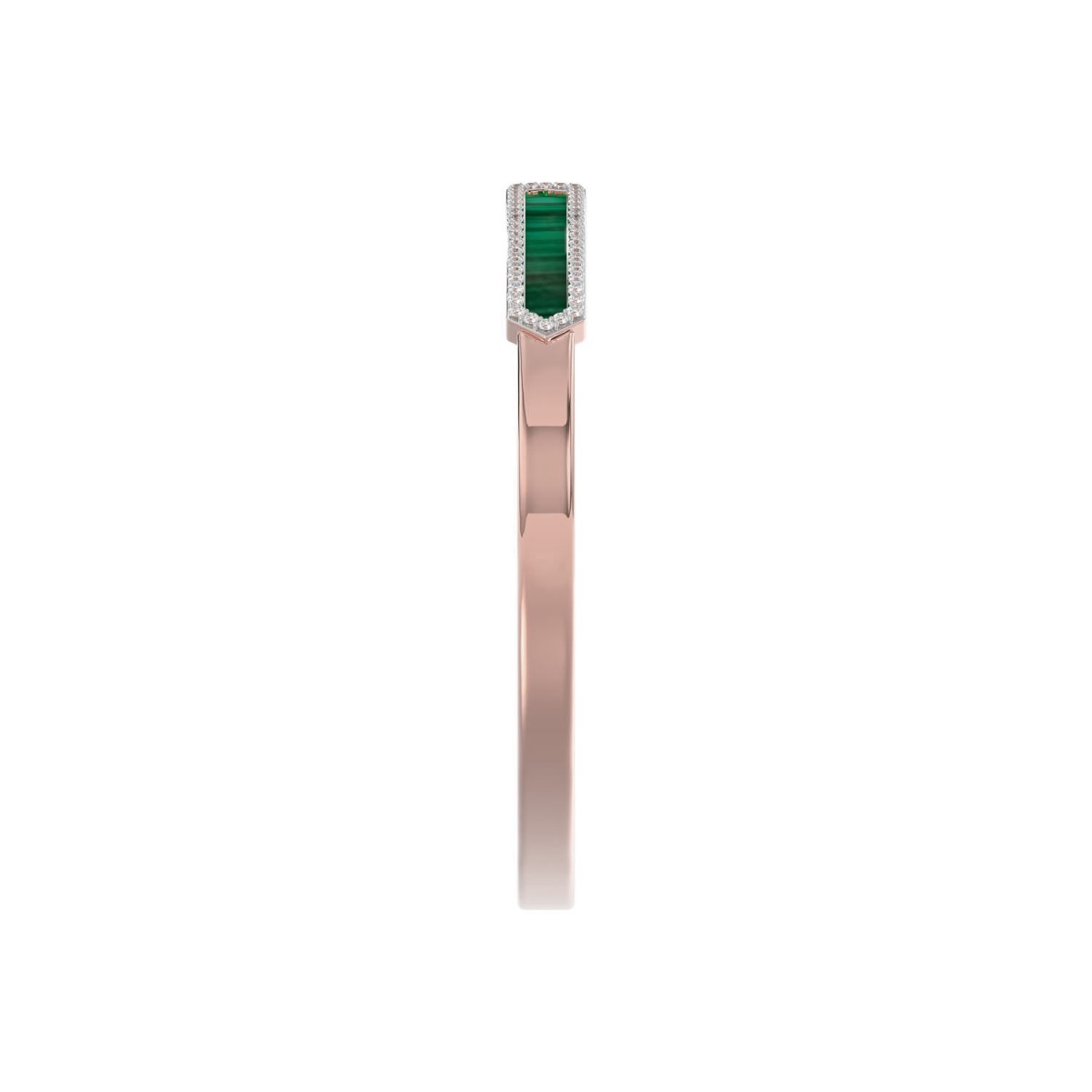 18K ROSE GOLD 1/2CT ROUND DIAMOND LADIES BANGLE 