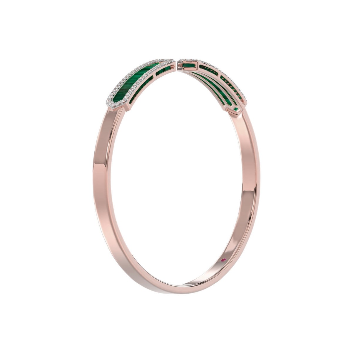 18K ROSE GOLD 1/2CT ROUND DIAMOND LADIES BANGLE 