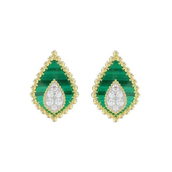 18K YELLOW GOLD 1/10CT ROUND DIAMOND LADIES EARRIN...