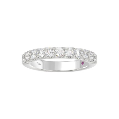 18K WHITE GOLD 3/4CT ROUND DIAMOND LADIES BAND 