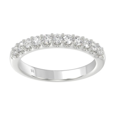 18K WHITE GOLD 1/2CT ROUND DIAMOND LADIES BAND 