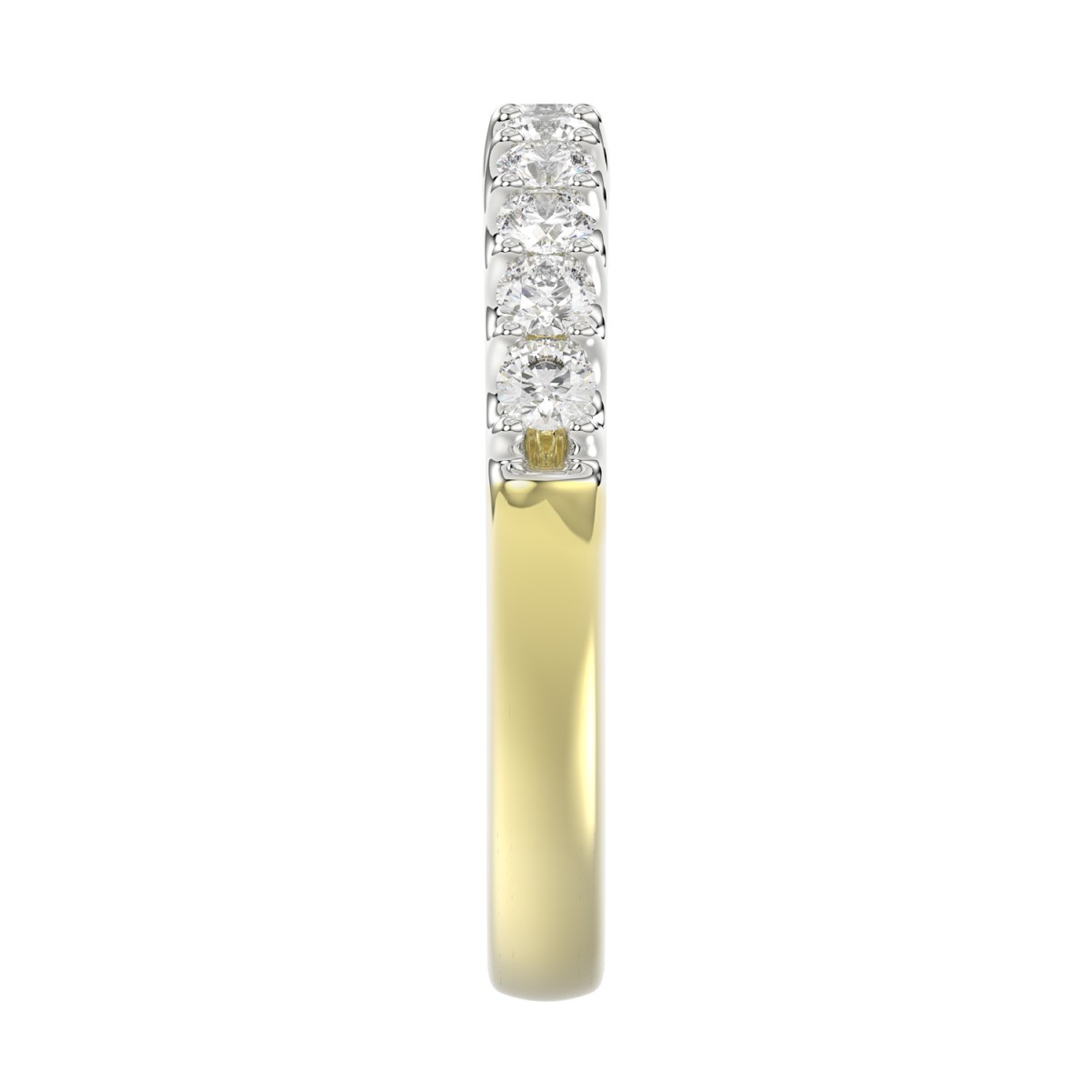 18K YELLOW GOLD 1/2CT ROUND DIAMOND LADIES BAND 