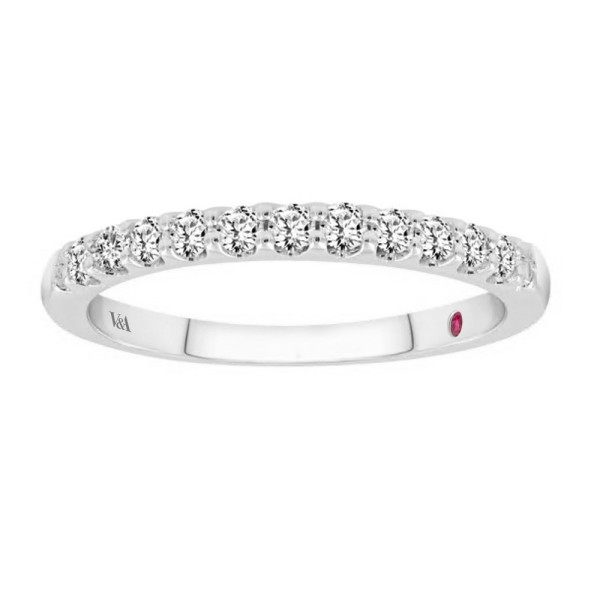 14K WHITE GOLD 1/3CT ROUND DIAMOND LADIES BAND ...