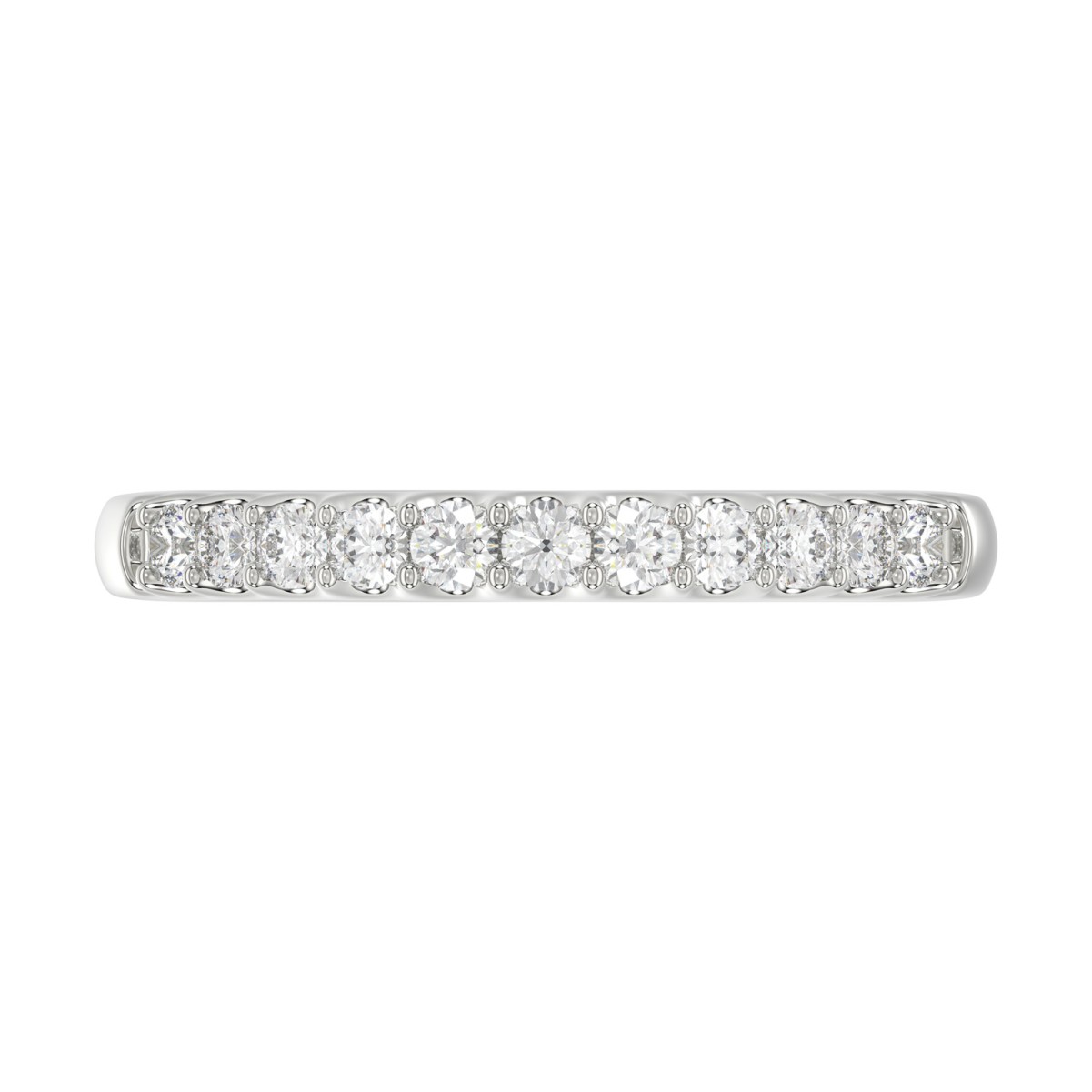 14K WHITE GOLD 1/3CT ROUND DIAMOND LADIES BAND 