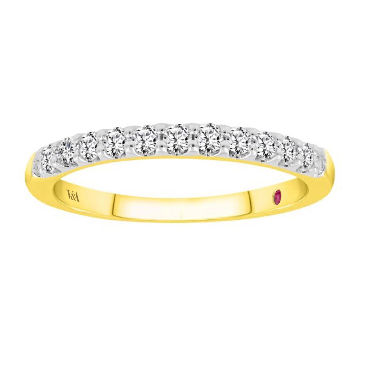 14K YELLOW GOLD 1/3CT ROUND DIAMOND LADIES BAND
