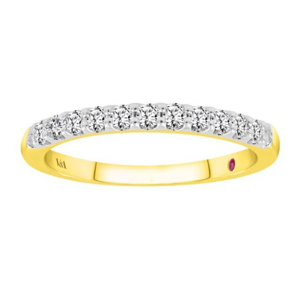 14K YELLOW GOLD 1/3CT ROUND DIAMOND LADIES BAND...