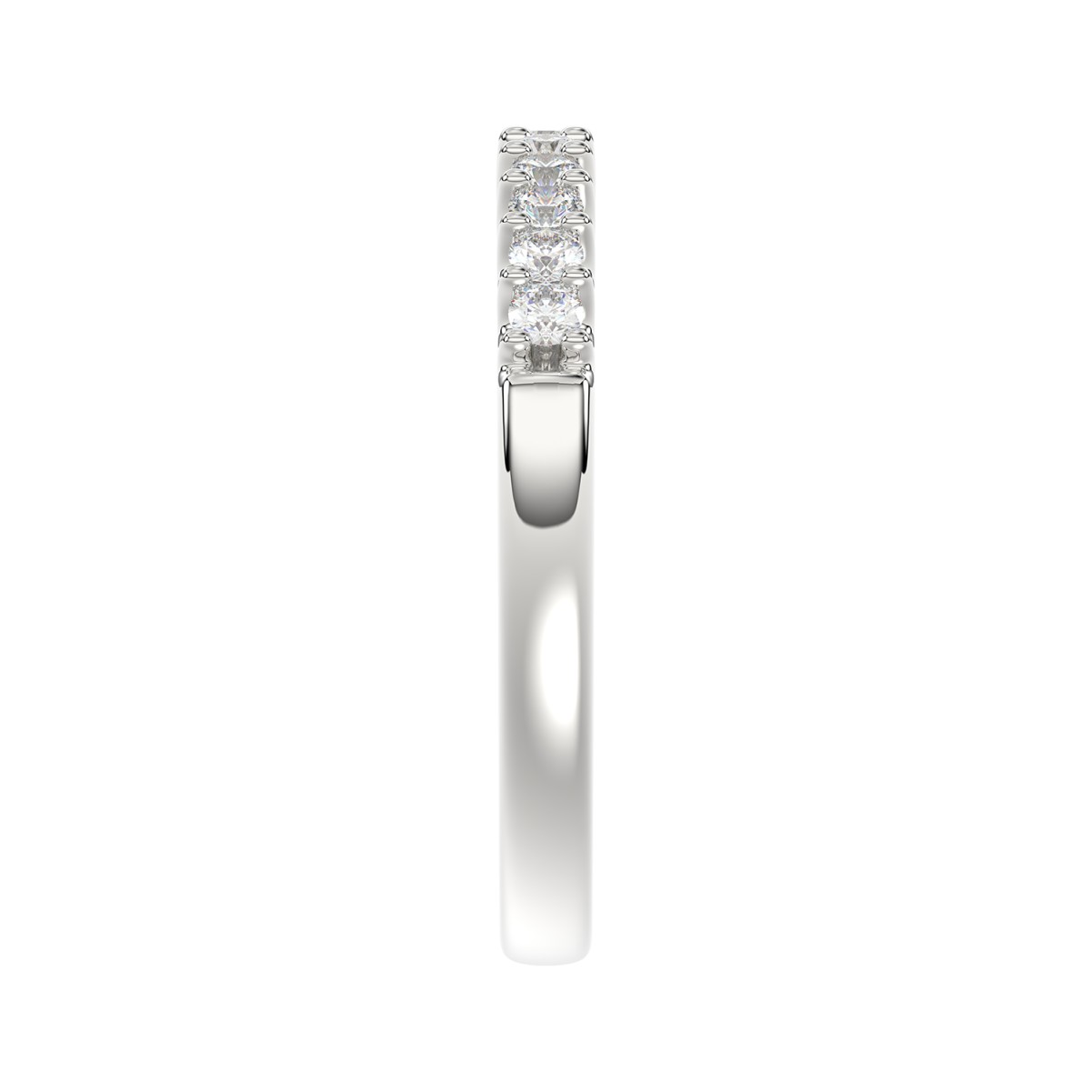 14K WHITE GOLD 1/4CT ROUND/PINK SAPPHIRE DIAMOND LADIES BAND 
