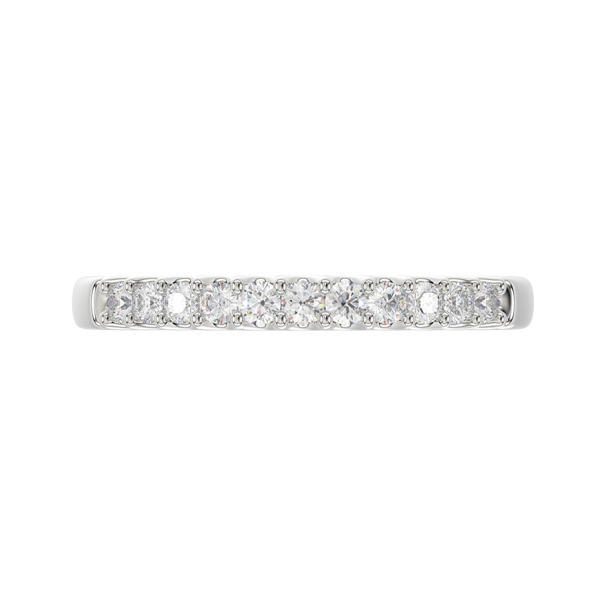 18K WHITE GOLD 1/4CT ROUND DIAMOND LADIES BAND 