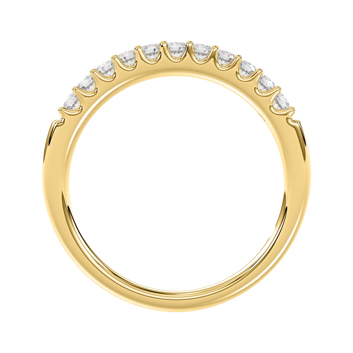 14K YELLOW GOLD 1/4CT ROUND/PINK SAPPHIRE DIAMOND LADIES BAND 