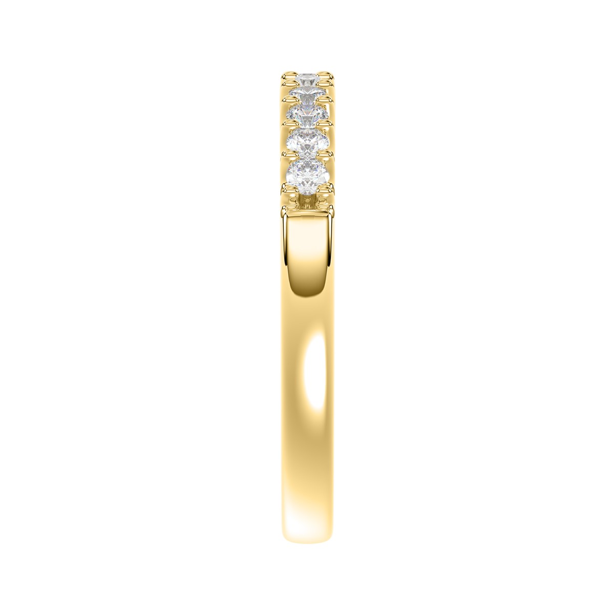 14K YELLOW GOLD 1/4CT ROUND/PINK SAPPHIRE DIAMOND LADIES BAND 