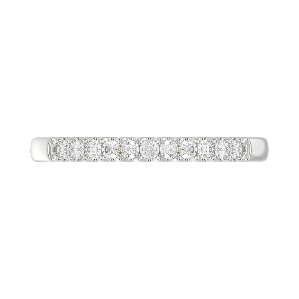 18K WHITE GOLD 1/6CT ROUND DIAMOND LADIES BAND 
