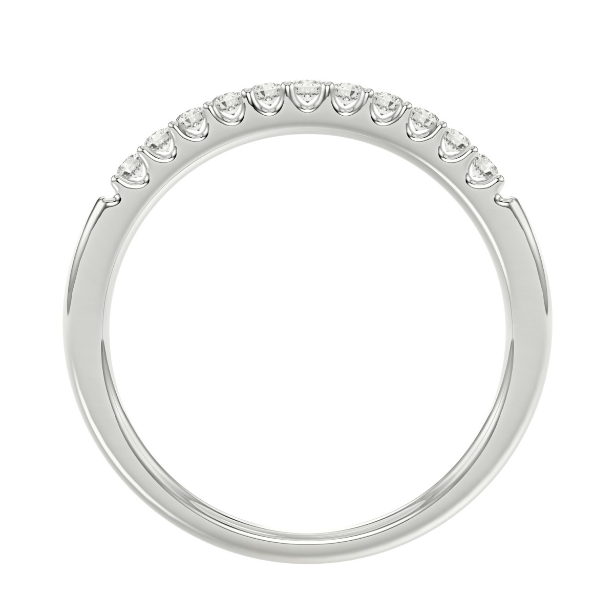 18K WHITE GOLD 1/6CT ROUND DIAMOND LADIES BAND 