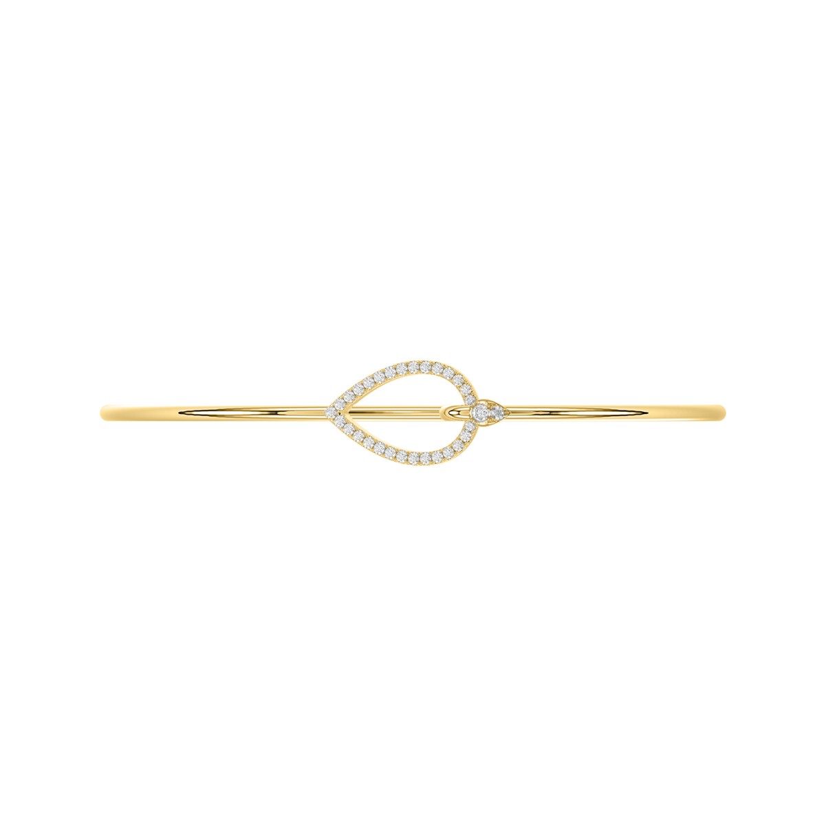 18K YELLOW GOLD 1/5CT ROUND DIAMOND LADIES BANGLE 18K YELLOW GOLD 1/5CT ROUND DIAMOND LADIES BANGLE