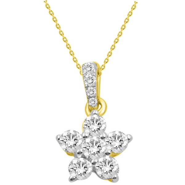 14K YELLOW GOLD 1/3CT ROUND/PINK SAPPHIRE DIAMOND ...