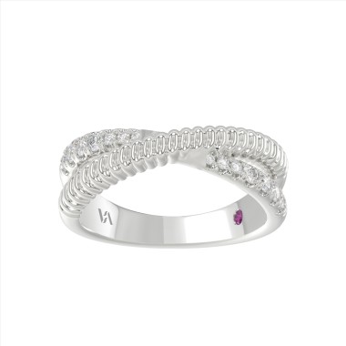 18K WHITE GOLD 1/4CT ROUND DIAMOND LADIES RING