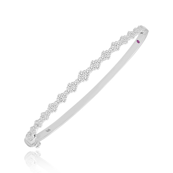 14K WHITE GOLD 1 1/3CT ROUND/PINK SAPPHIRE DIAMOND...