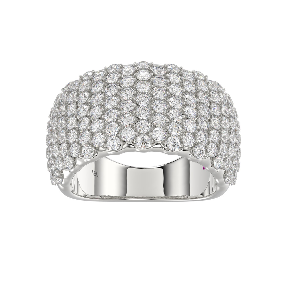 18K WHITE GOLD 2 1/4CT ROUND DIAMOND LADIES BAND 