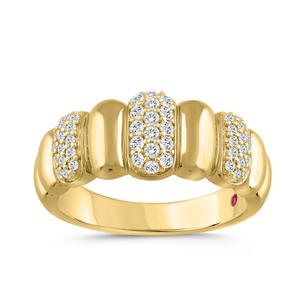 14K YELLOW GOLD 1/3CT ROUND DIAMOND LADIES BAND ...
