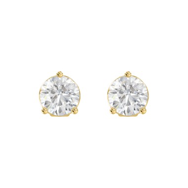 18K WHITE GOLD 1/2CT ROUND DIAMOND LADIES SOLITAIRE EARRINGS(MARTINI SETTING)