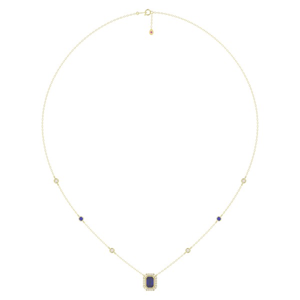 18K YELLOW GOLD 7/8CT ROUND/SAPPHIRE DIAMOND LADIE...