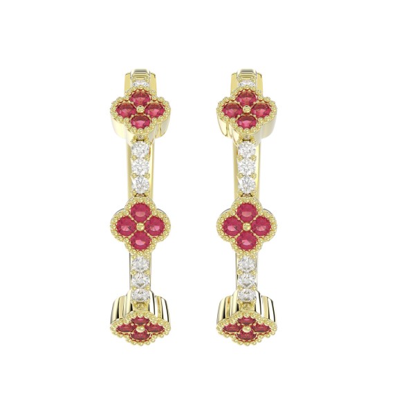 14K YELLOW GOLD 1/2CT ROUND/PINK SAPPHIRE DIAMOND ...