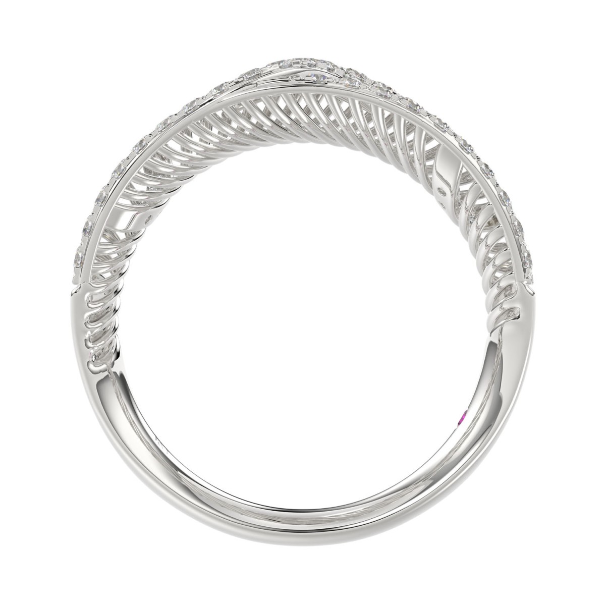 18K WHITE GOLD 1/3CT ROUND DIAMOND LADIES BAND