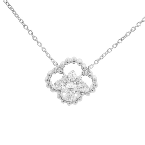 14K WHITE GOLD 1/4CT ROUND DIAMOND LADIES NECKLACE...