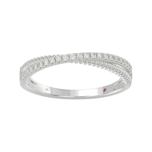 14K WHITE GOLD 1/6CT ROUND DIAMOND LADIES RING ...