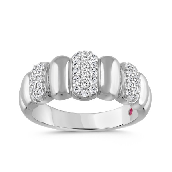 14K WHITE GOLD 1/3CT ROUND DIAMOND LADIES BAND ...