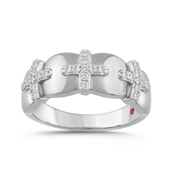14K WHITE GOLD 1/4CT ROUND DIAMOND LADIES BAND ...