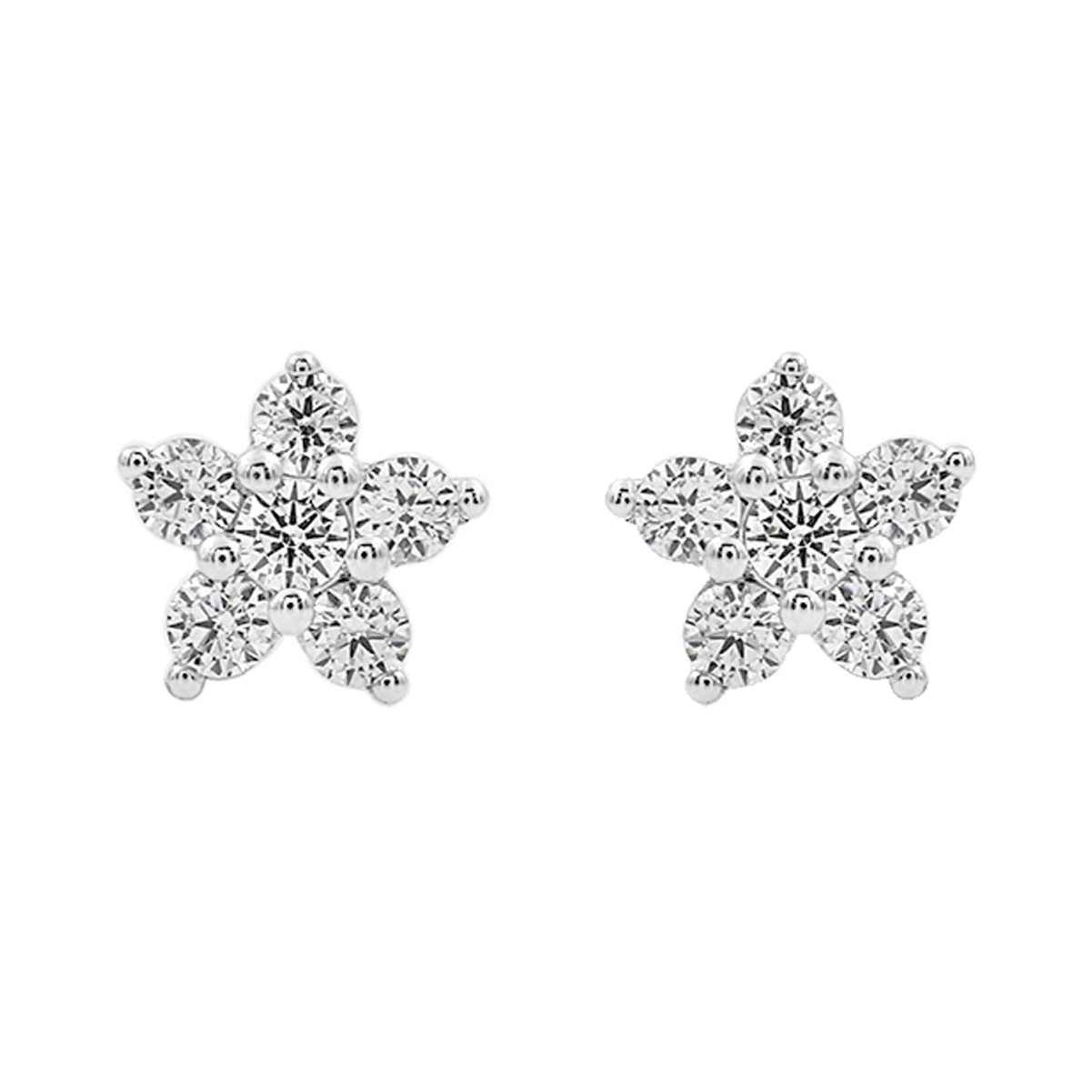 14K WHITE GOLD 1/2CT ROUND/PINK SAPPHIRE DIAMOND LADIES EARRINGS 14K WHITE GOLD 1/2CT ROUND/PINK SAPPHIRE DIAMOND LADIES EARRINGS