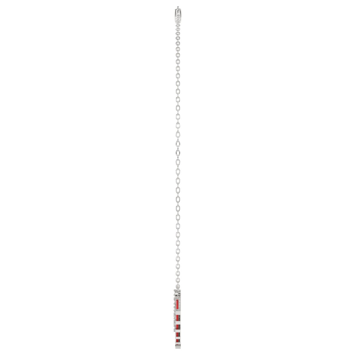 14K WHITE GOLD 2 1/4CT ROUND/BAGUETTE DIAMOND LADIES NECKLACE (RUBY DIAMOND 2CT) 14K WHITE GOLD 2 1/4CT ROUND/BAGUETTE DIAMOND LADIES NECKLACE (RUBY DIAMOND 2CT)