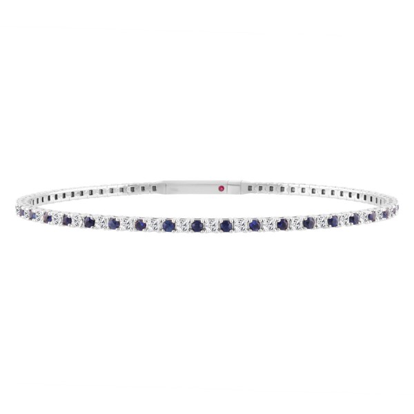 14K WHITE GOLD 2 1/2CT ROUND DIAMOND LADIES FLEXIB...