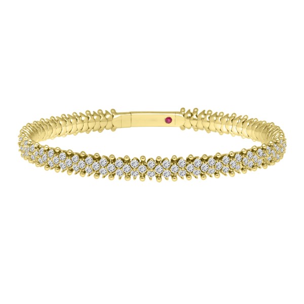 14K YELLOW GOLD 5 1/2CT ROUND DIAMOND LADIES FLEXI...
