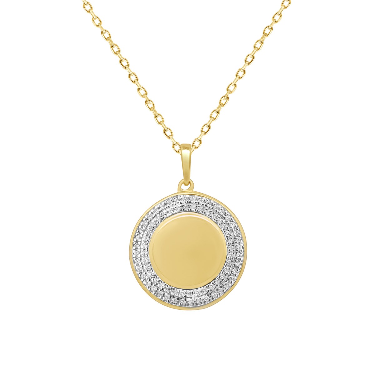10K YELLOW GOLD 1/6CT ROUND DIAMOND LADIES PENDANT WITH CHAIN 10K YELLOW GOLD 1/6CT ROUND DIAMOND LADIES PENDANT WITH CHAIN
