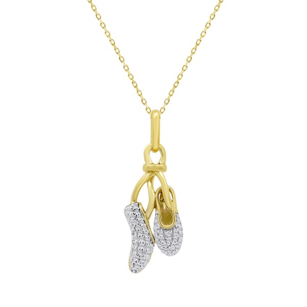 10K YELLOW GOLD 1/6CT ROUND DIAMOND LADIES PENDANT...