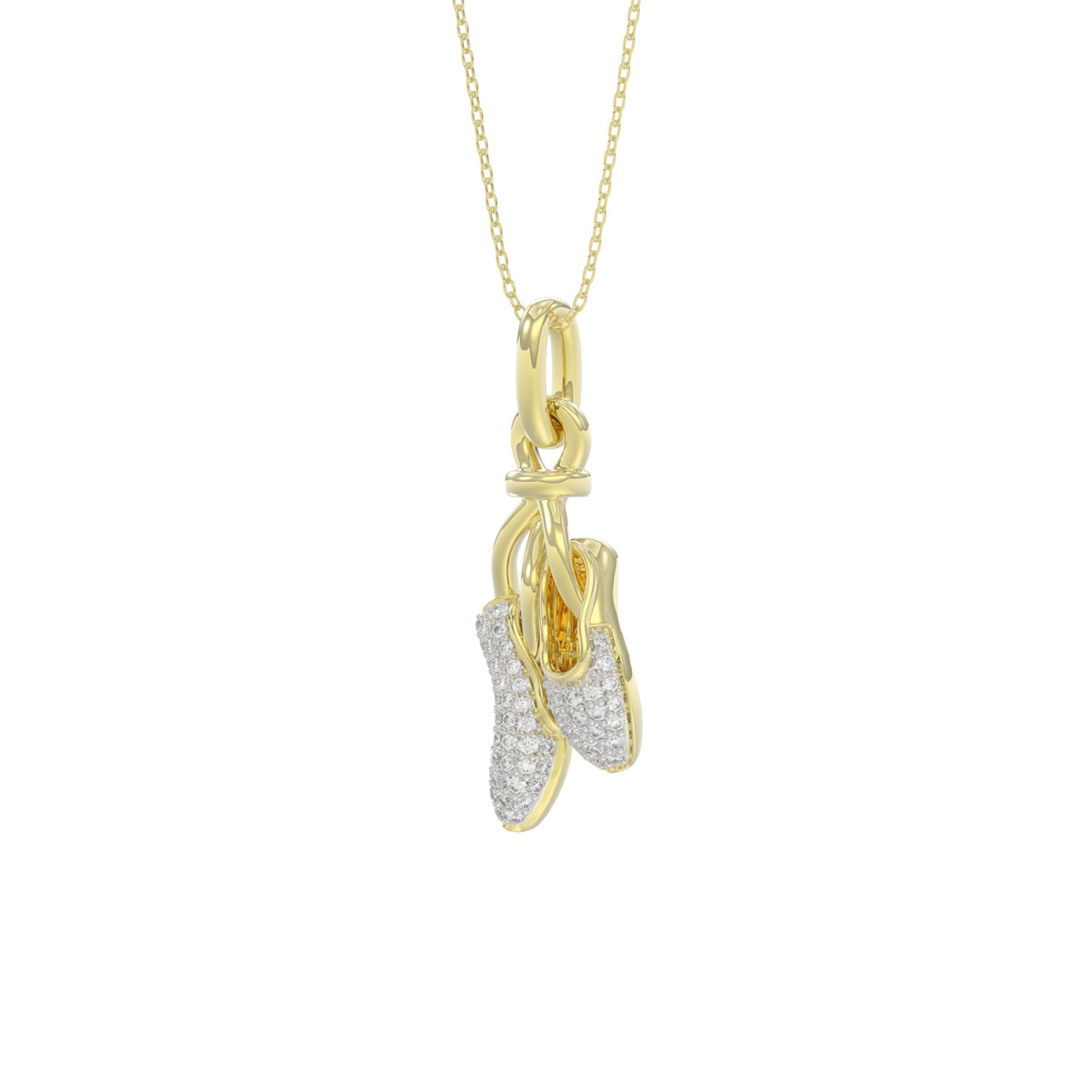 10K YELLOW GOLD 1/6CT ROUND DIAMOND LADIES PENDANT WITH CHAIN 10K YELLOW GOLD 1/6CT ROUND DIAMOND LADIES PENDANT WITH CHAIN