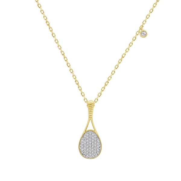 10K YELLOW GOLD 1/5CT ROUND DIAMOND LADIES PENDANT...