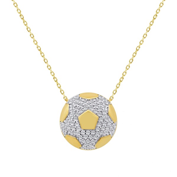 10K YELLOW GOLD 1/4CT ROUND DIAMOND LADIES PENDANT...