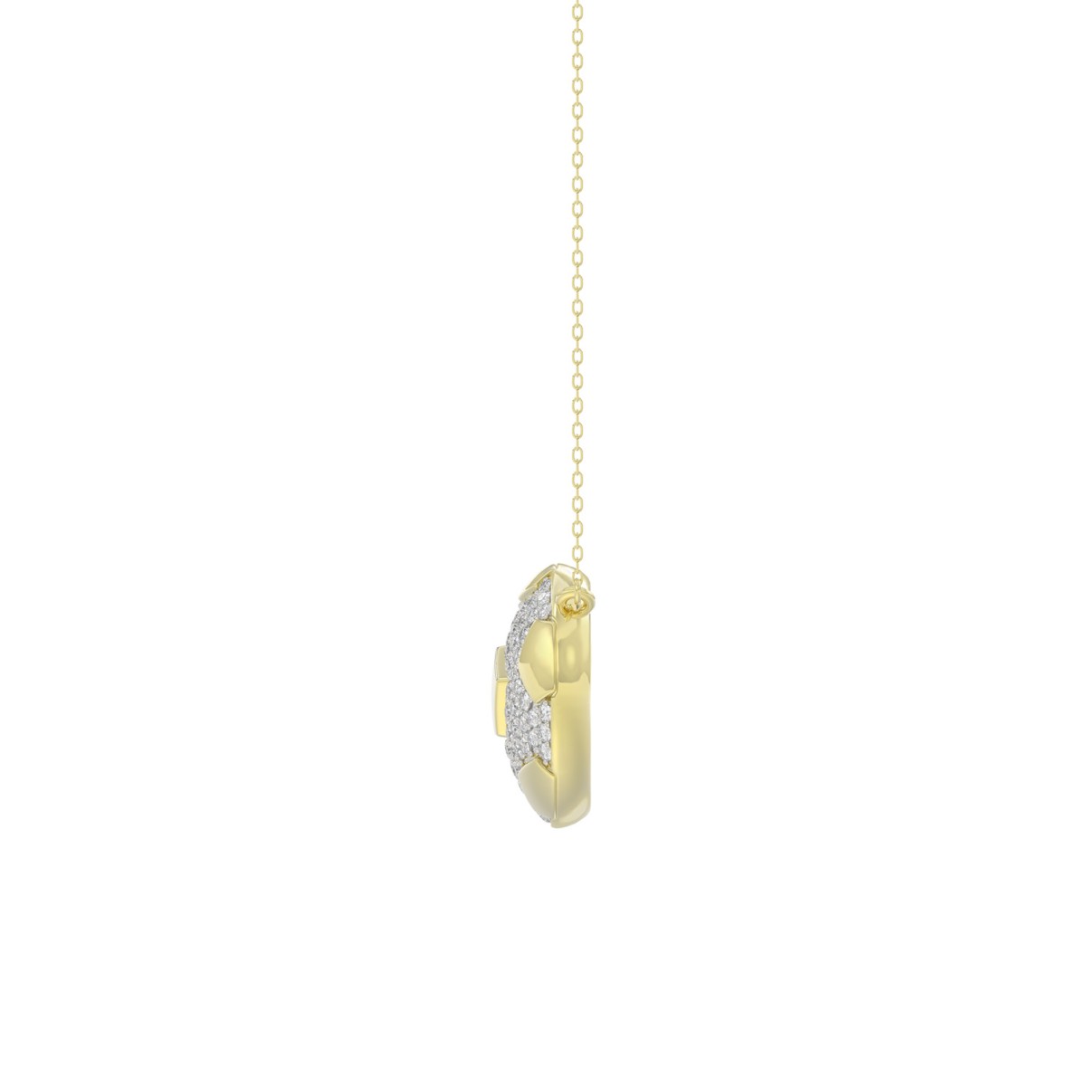 10K YELLOW GOLD 1/4CT ROUND DIAMOND LADIES PENDANT WITH CHAIN 10K YELLOW GOLD 1/4CT ROUND DIAMOND LADIES PENDANT WITH CHAIN