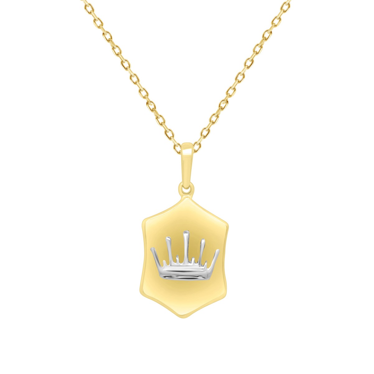 10K YELLOW GOLD 1/6CT ROUND DIAMOND LADIES PENDANT WITH CHAIN 