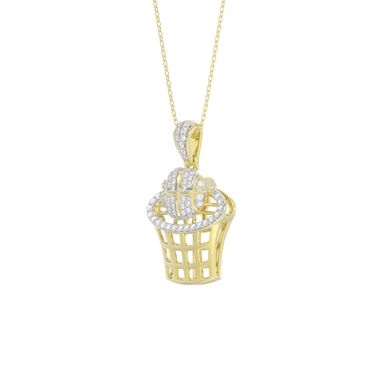 10K YELLOW GOLD 1/6CT ROUND DIAMOND LADIES PENDANT WITH CHAIN 10K YELLOW GOLD 1/6CT ROUND DIAMOND LADIES PENDANT WITH CHAIN